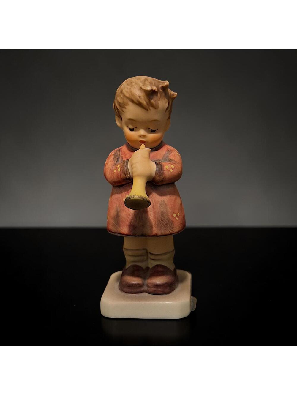 Vintage Goebel Hummel A Budding Maestro Flotenlied Flute Boy Figurine 4" - H237